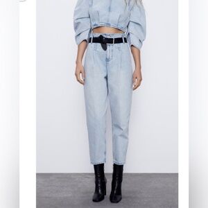 zara high waist denim